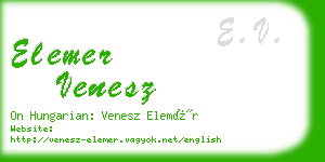 elemer venesz business card